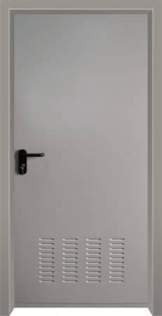 עידן דלתות - IDAN DOORS - קלאסי - דלת מחסנים כהה עם איוורור